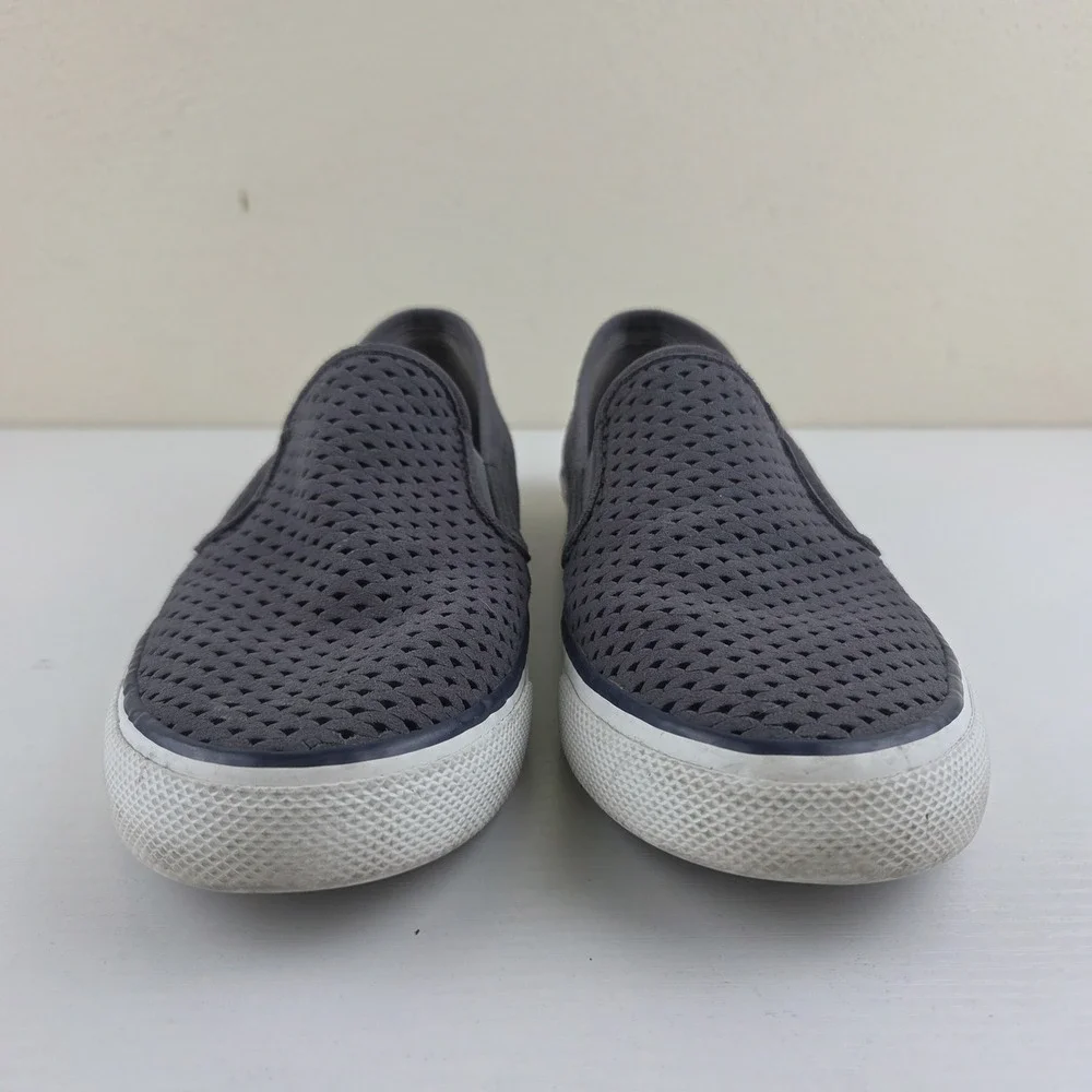 Sperry Women's Seaside Perforated Slip On‎ Sneaker Gray Size 8 M